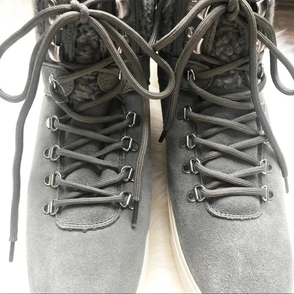 Marc Fisher Darlen Gray High Top Boots New 9.5 - Picture 4 of 6